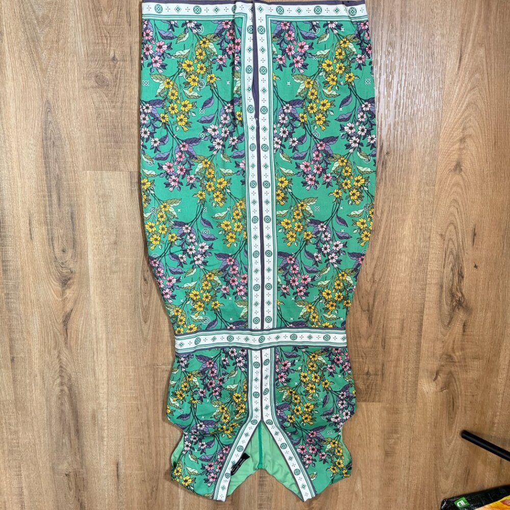 Maggy London For Melanie Lyne Green Floral Sheath Dress Bohemian Garden Party 10 - Picture 6 of 9
